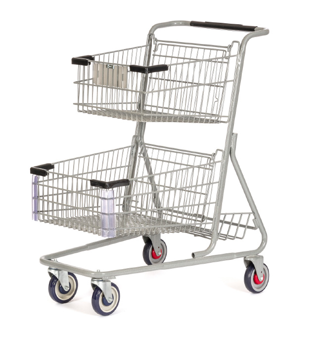 M48 Two Tier Wire Shopping Cart